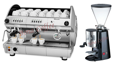 Saeco Aroma SE200 Silver + Coffee Grinder 900N